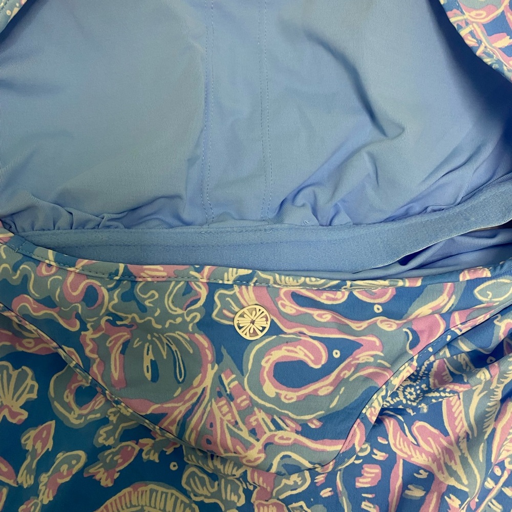 Lily Pulitzer Blue and Pink Artistic Tank Top - Picture 7 of 7